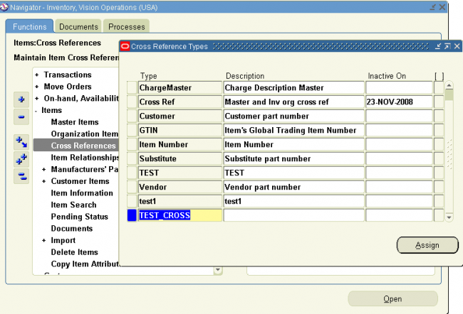 Crossreference Types Oracle Erp Apps Guide